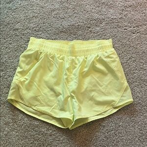 Neon Yellow Women's Athletic Shorts